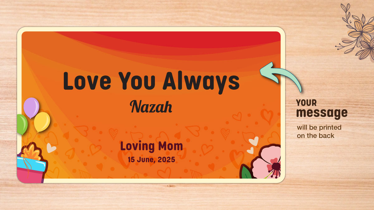 Print your message on the back